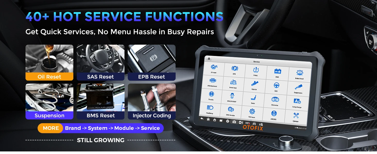 OTOFIX D1 Max Diagnostic Scanner Bi-Directional Bluetooth Scan Tool ECU Coding OBD2 Diagnostic Tools 2 Year Free Update