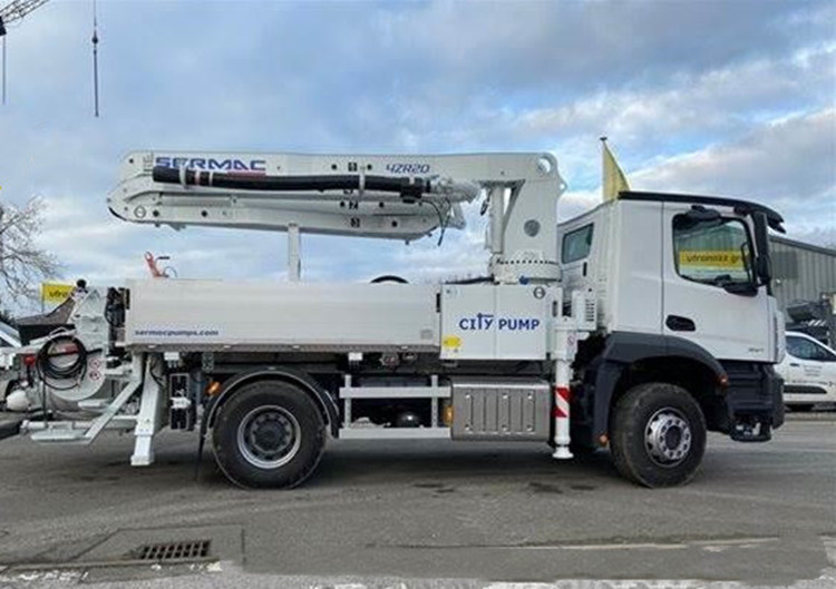 Used Sany Yellow Concrete Truck With Max. Pressure 6 - 6.6 MPa Max. Aggregate Diameter 24 - 36 Mm