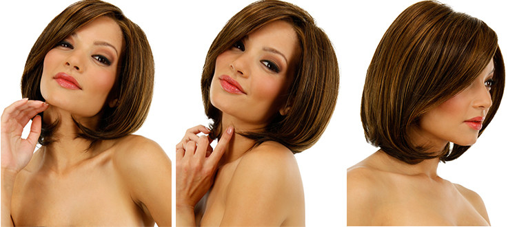 Short Synthetic Heat Resistant Hair Extensions Hairline Bleached Knots