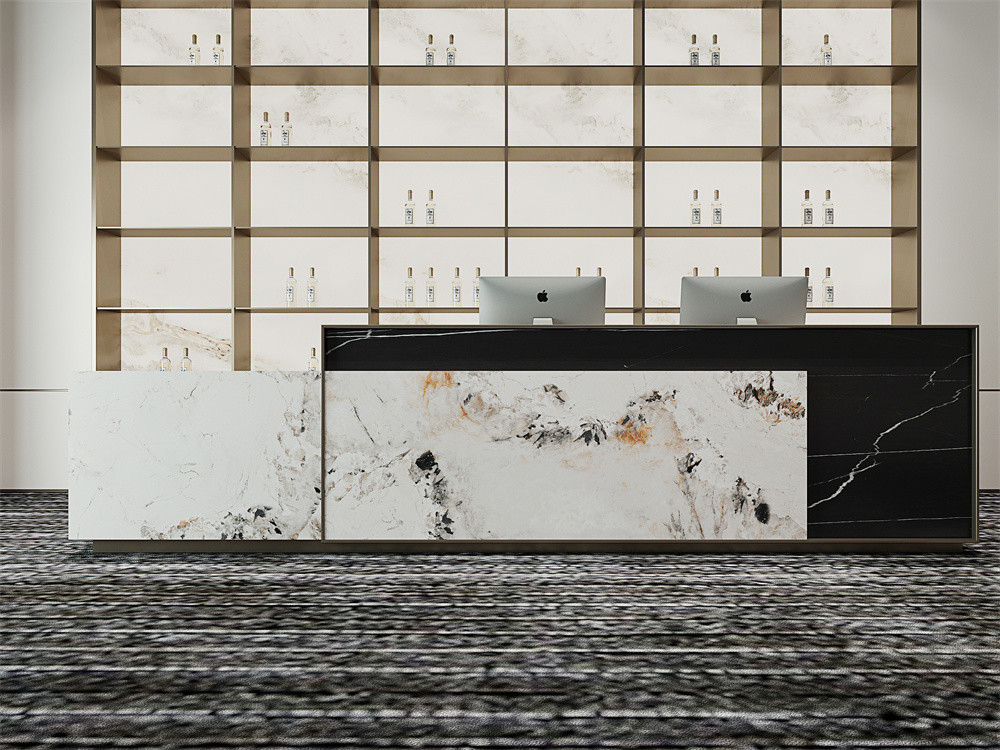 Indoor Wall 1600x3200mm Glazed Polished Porcelain Sintered Stone Slab And Big Slabs For Rebuilding