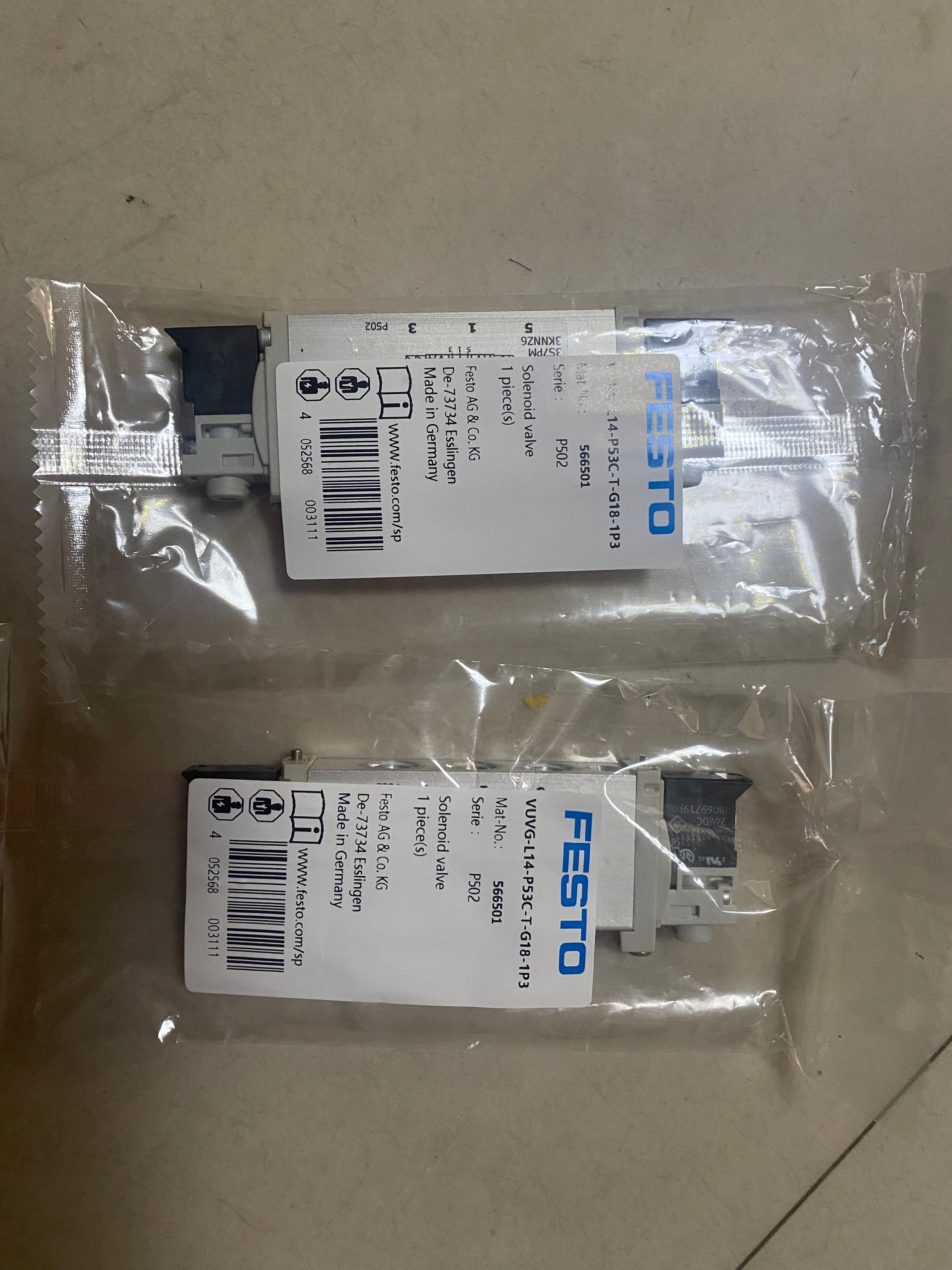 566501 566499 Festo Valve VUVG-L14-P3C-T-G18-1P3 VUVG-L14-M52-AT-G18-1P3 For Sany Concrete Pump Truck Parts
