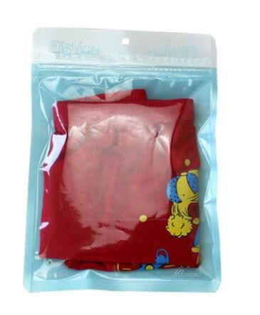 Zipper Lock Top clothing custom printed pouch plastic bag for cloth