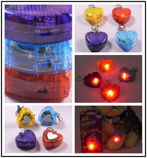 Quality heart shape led pet in tag for sale