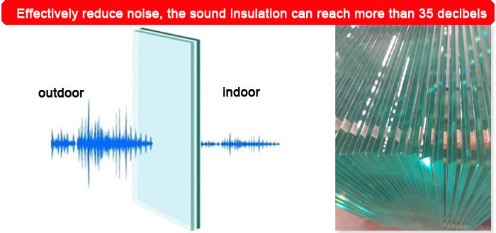 6.38 mm Safety Laminated Glass Fireproof Tempered Laminated Glass Custom