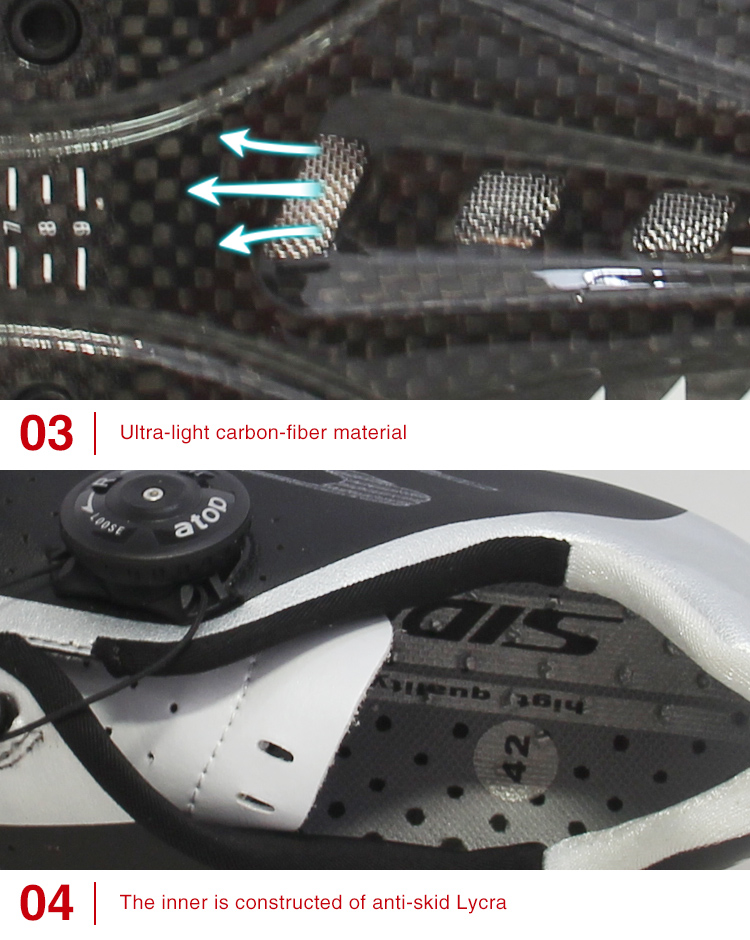Anti Collision Road Racing Bicycle Shoes Water Resistant ODM Custom Made