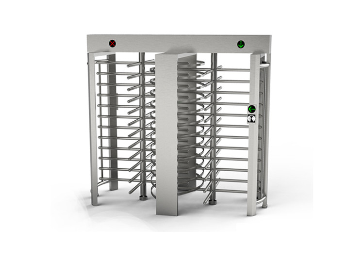Indoor SS304 4 Sections 90 Degree Full Height Turnstile