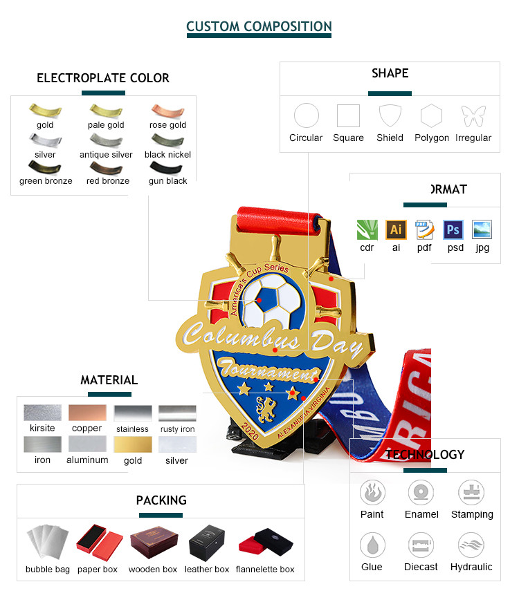 UV Print Metal Custom Medal 110grams/pc for Sports Music Jiu Jitsu Tennis