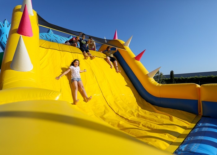300M Long Monster Obstacle Course Inflatable Sports carnival Games Child Play For Outdoor