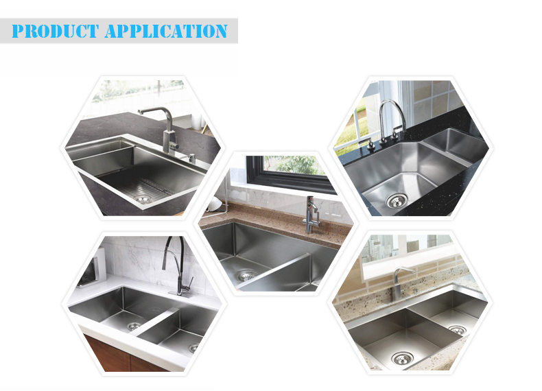 Household Double Bowl Undermount Stainless Steel Kitchen Sink No Faucet / Undermount Kitchen Sink