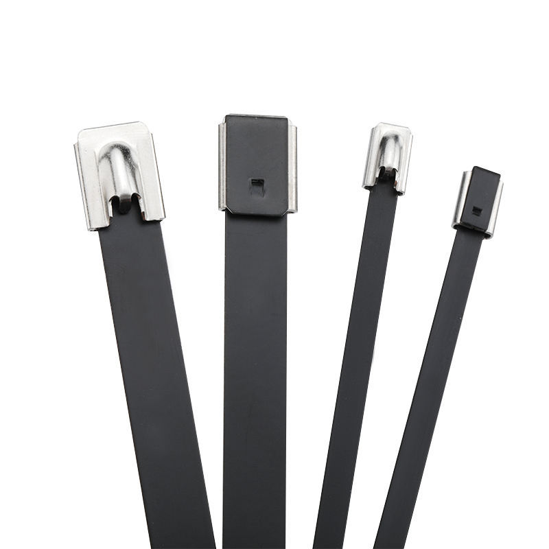 Bunding Wires Self-locking Black Spray-Coated Metal Cable Ties PVC Stainless Steel Cable Ties