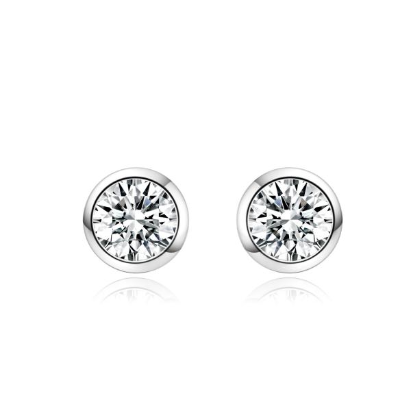 Classic Design 18k Lab Grown Diamond Earrings Jewelry Best seller Round shape