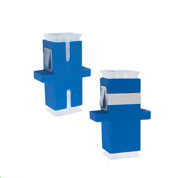 SC UPC Fiber Optic Adapters With Clear White Dust Cap Simplex Single Model