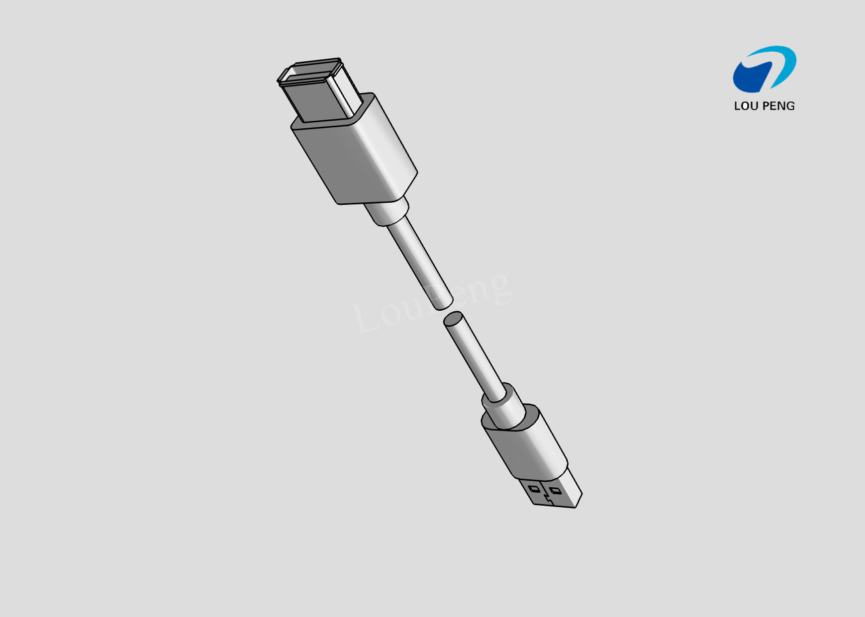 USB Cable Assemblies, USB 9-Position Plug, Type A Male to Type A Female, Double-Ended, Standard, 28AWG Wire Size, Black