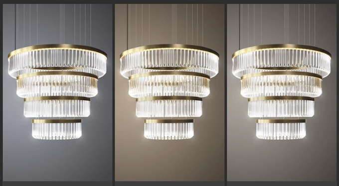 3000K 4000K Modern Crystal Chandelier With Color Temperature Adjustable Feature