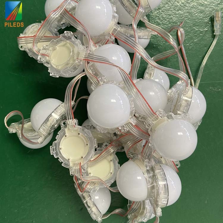 50mm Diameter Circular Cover LED Pixel Light SPI Dual Signal Breakpoint Resume 1.68w RGB LED Point Light Source Entertainment