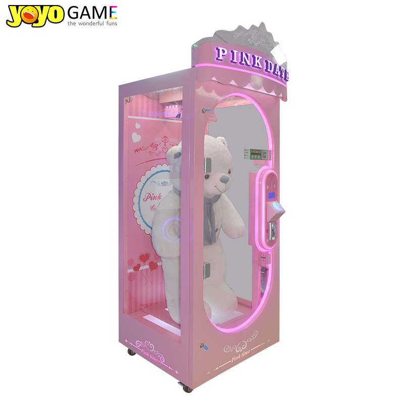 Classic Pink Coin Operated String Cutting Game Arcade Machine CUT WIN Skill Cut Ur Prize Game Machine