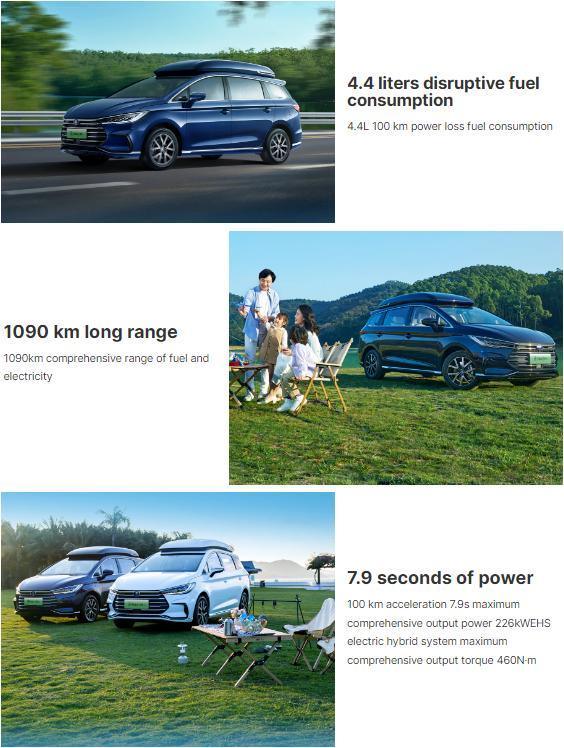 2024 a Range Over 1000 Kilometers Used Car Five Doors Seven Seats Ecvt Dm-I 105km Compact MPV Byd Song Max Hybrid