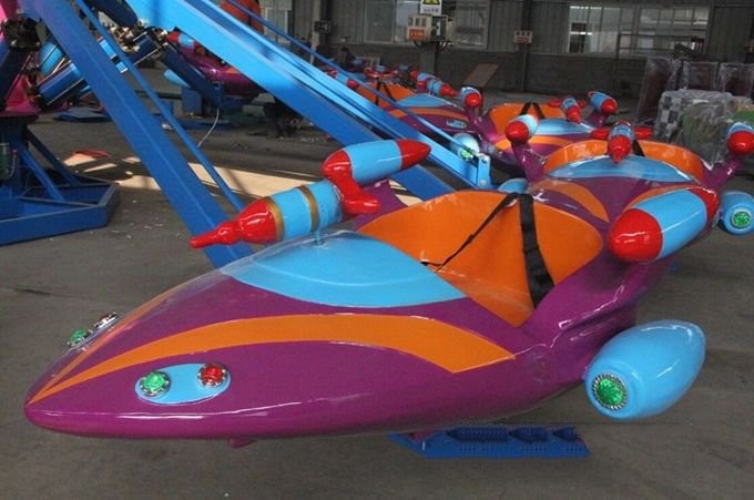 Durable Octopus Amusement Ride Blue Color With Music And Led Light
