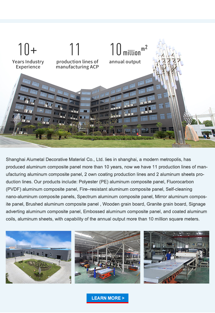 1220x2440mm Brushed PVDF Aluminum Composite Panel Sheet 5mm AA1100