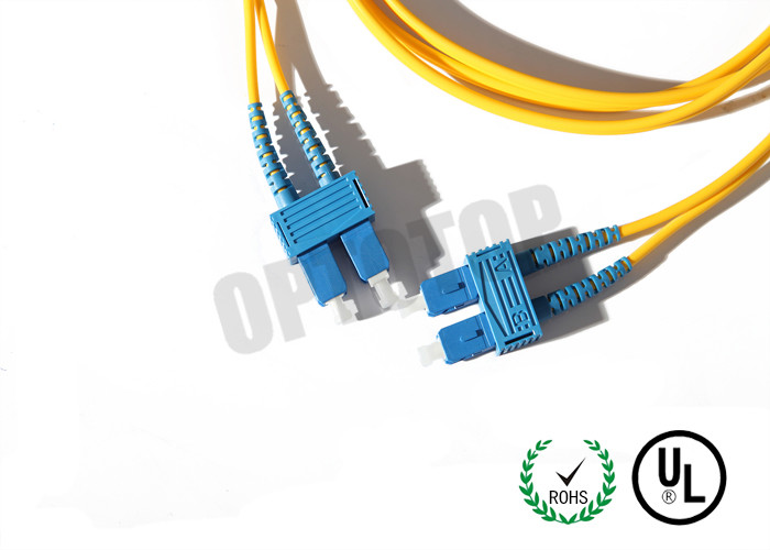 2.5m Single Mode Fiber Optic Patch Cord 2mm For LANs / Telecom , REACH Listed SC