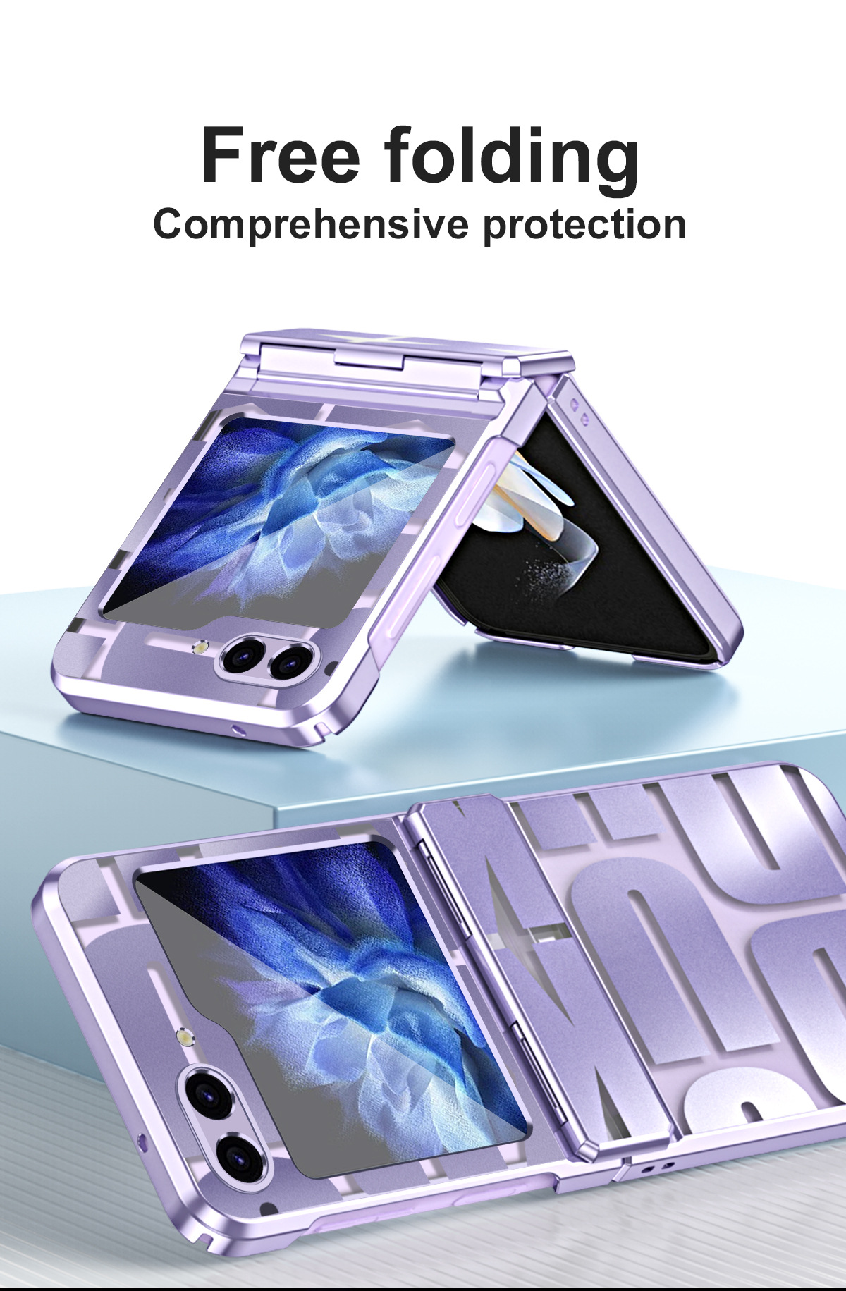 Anti Drop Electroplate PC Cover Samsung Zflip5 Foldable Screen Mobile Phone Case