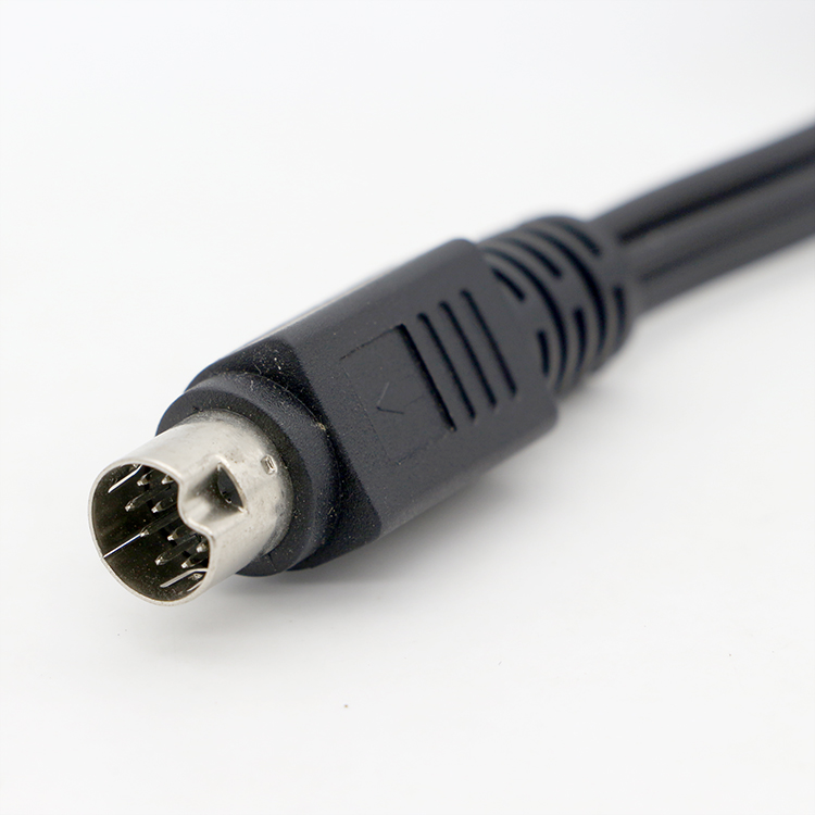 OEM 9 Pin Mini Din to RCA S Video Audio Cable for TV Displays Audio Video Receiver