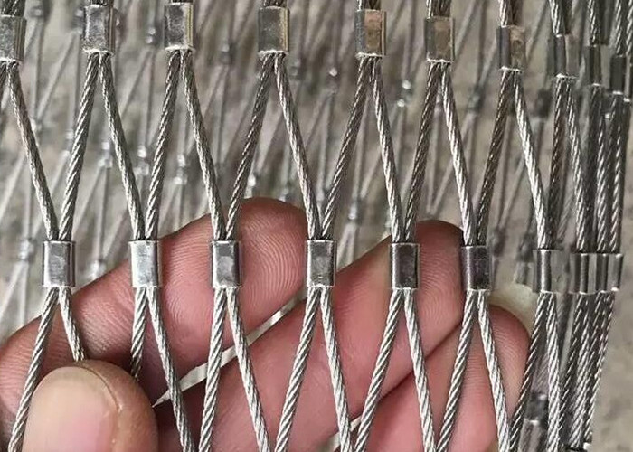 8m Width Stainless Steel Wire Rope Netting Mesh Screen
