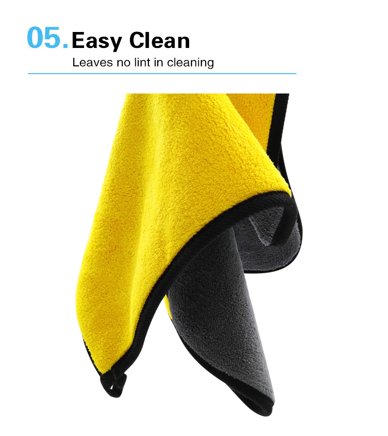 Soft Durable Yellow Car Wash Microfiber Towels Car Wash Drying Towels