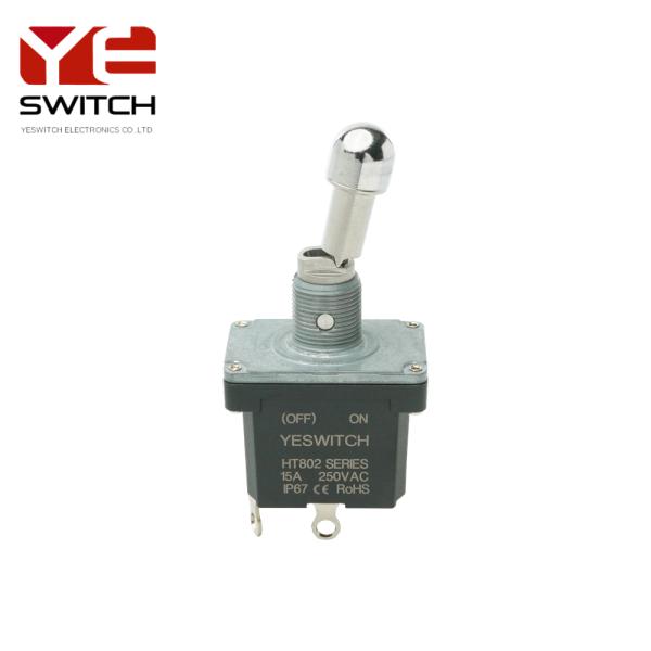 Heavy-Duty Metal Toggle Switch Locking Handle (OFF) -ON SPST For Heavy Equipment