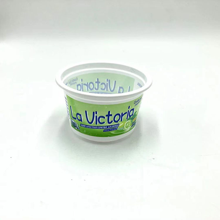 500ml PP plastic cup with lid and aluminum foil cover