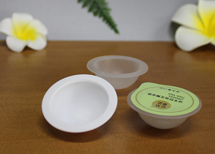 Round Plastic Mini Capsule Pack For Powder Lotion Volumn 8g White Color