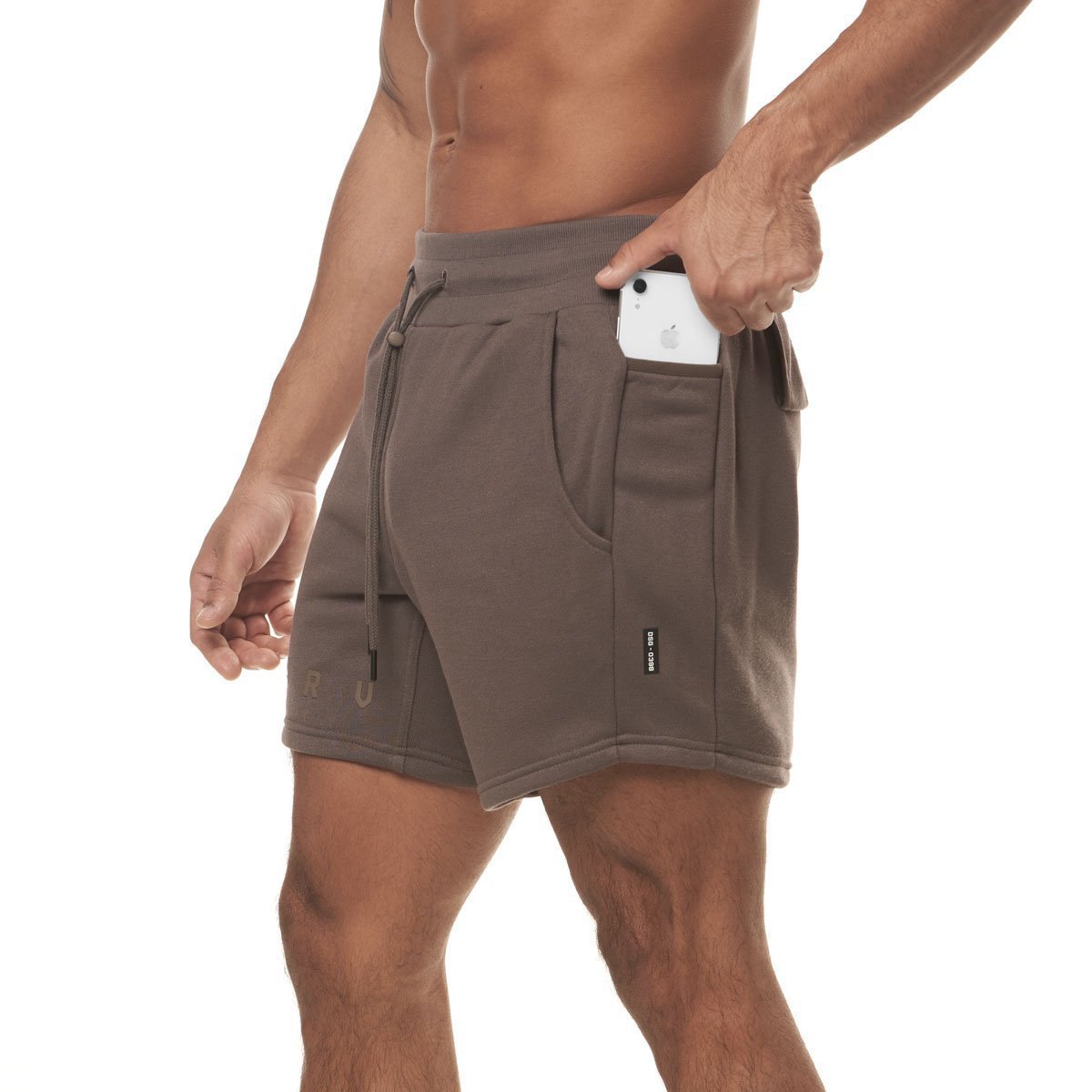 Solid Color Gym Workout Shorts Cotton Men Outdoor Running Plain Jogger Shorts