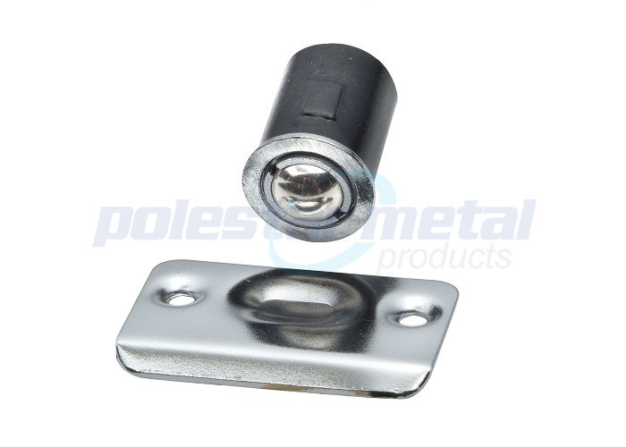 1'' Interior Matte Black Door Hardware Adjustable Drive In Ball Catch For Hotel