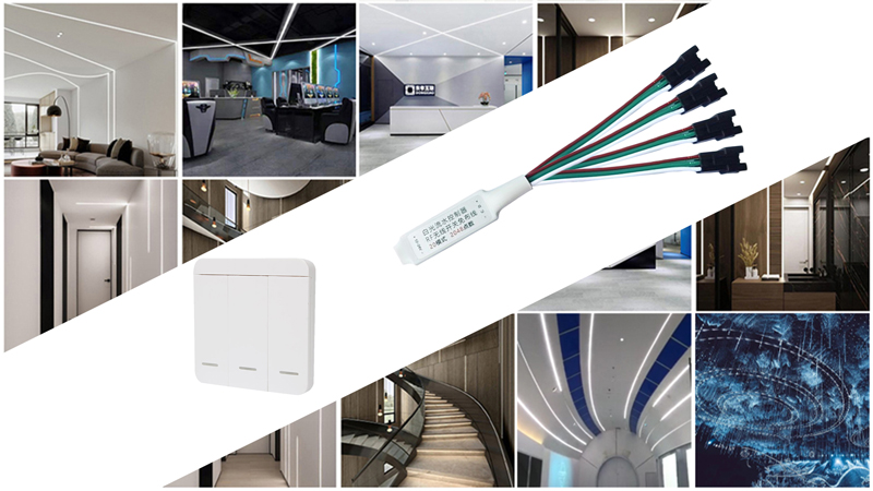 3 Key RF Remote LED Single Color Dimmer For White Flowing Light Strip