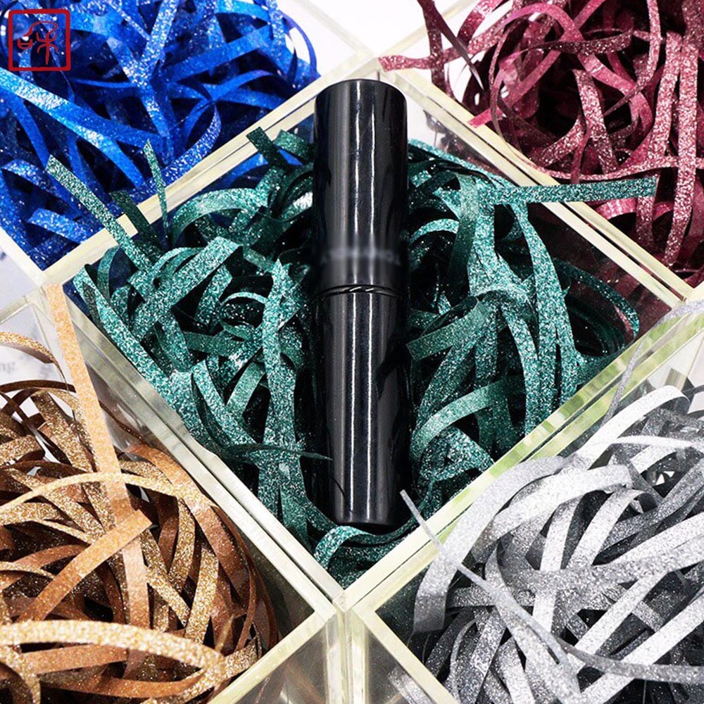 80gram Blue Glitter Strip Crinkle Cut Paper Shred Filler Shredded Paper