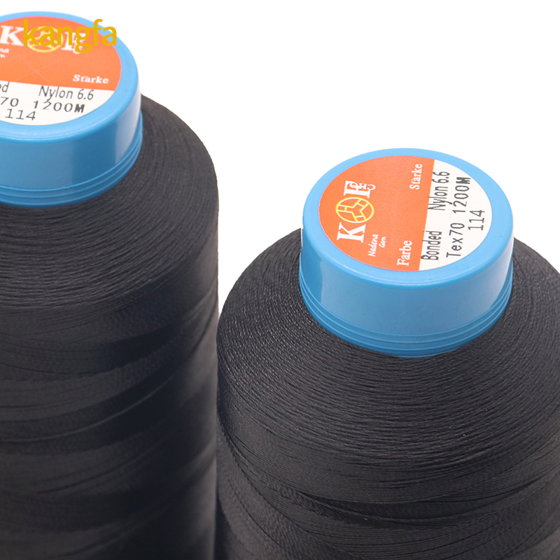 Plastic Cone Material High Tenacity Bonded Nylon Thread made for Industrial Tex 45
