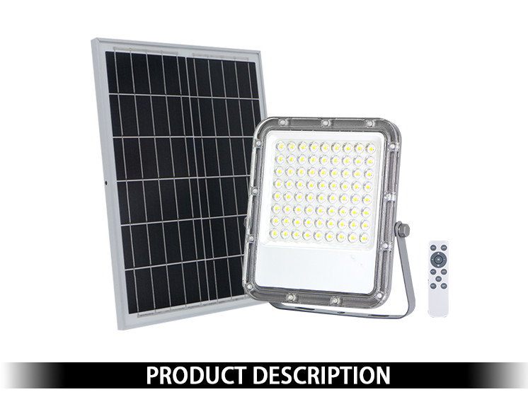 High Lumens Outdoor Waterproof 100W 200W 300W Solar Flood Light 6500k CCT