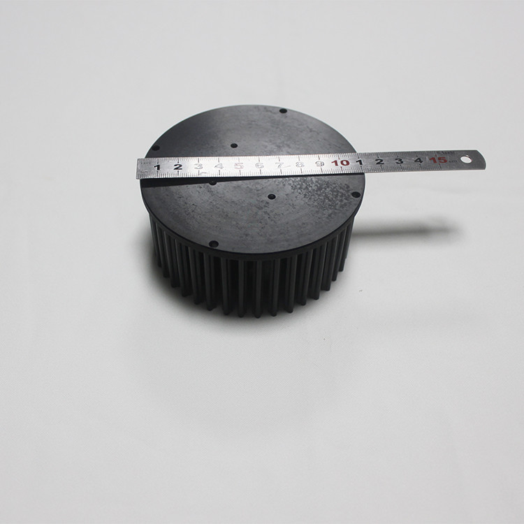 Dimensions 100X70mm Cold Forging Heat Sink Anodizing Black For Led Light