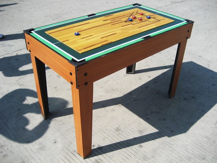 Popular 10 In 1 Multi Game Table Wood Grain Color With Different Game Toy