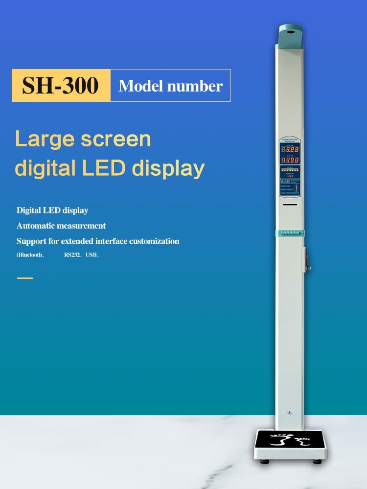 Ultrasonic Digital Led Display coin operated Health Check Kiosk