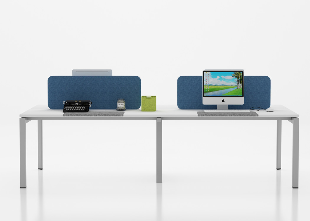 Melamine 2 Person Office Workstation , Small Office Desk Waterproof