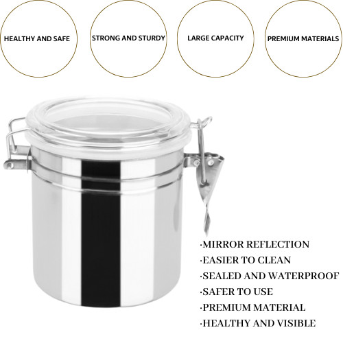 1750ml Sealed Airtight Ss Container bulk food storage for kitchen