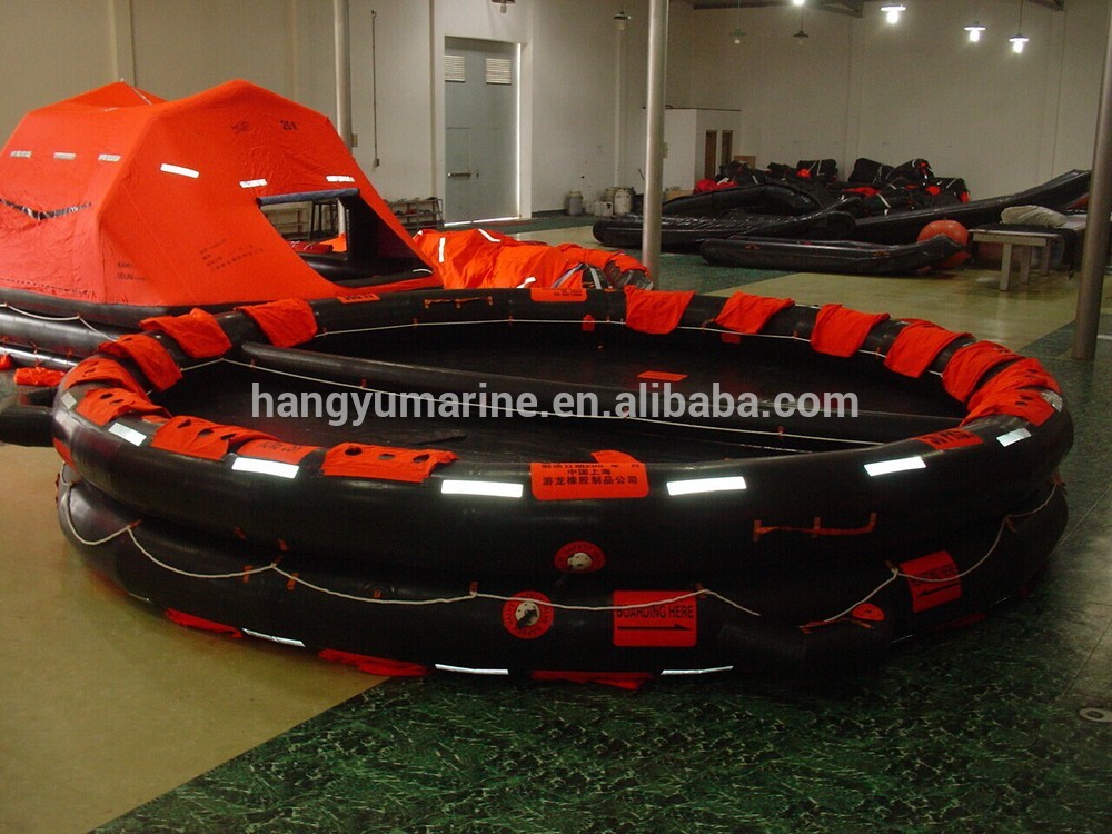 20 person cheap Both Sides Of A Canopied Reversible self inflating life raft