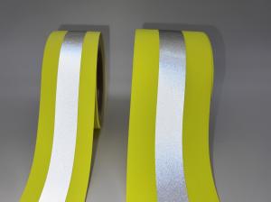Buy cheap Fluorescent Color Fire Resistant Reflective Fabric Tape Applied To Fire Protection product