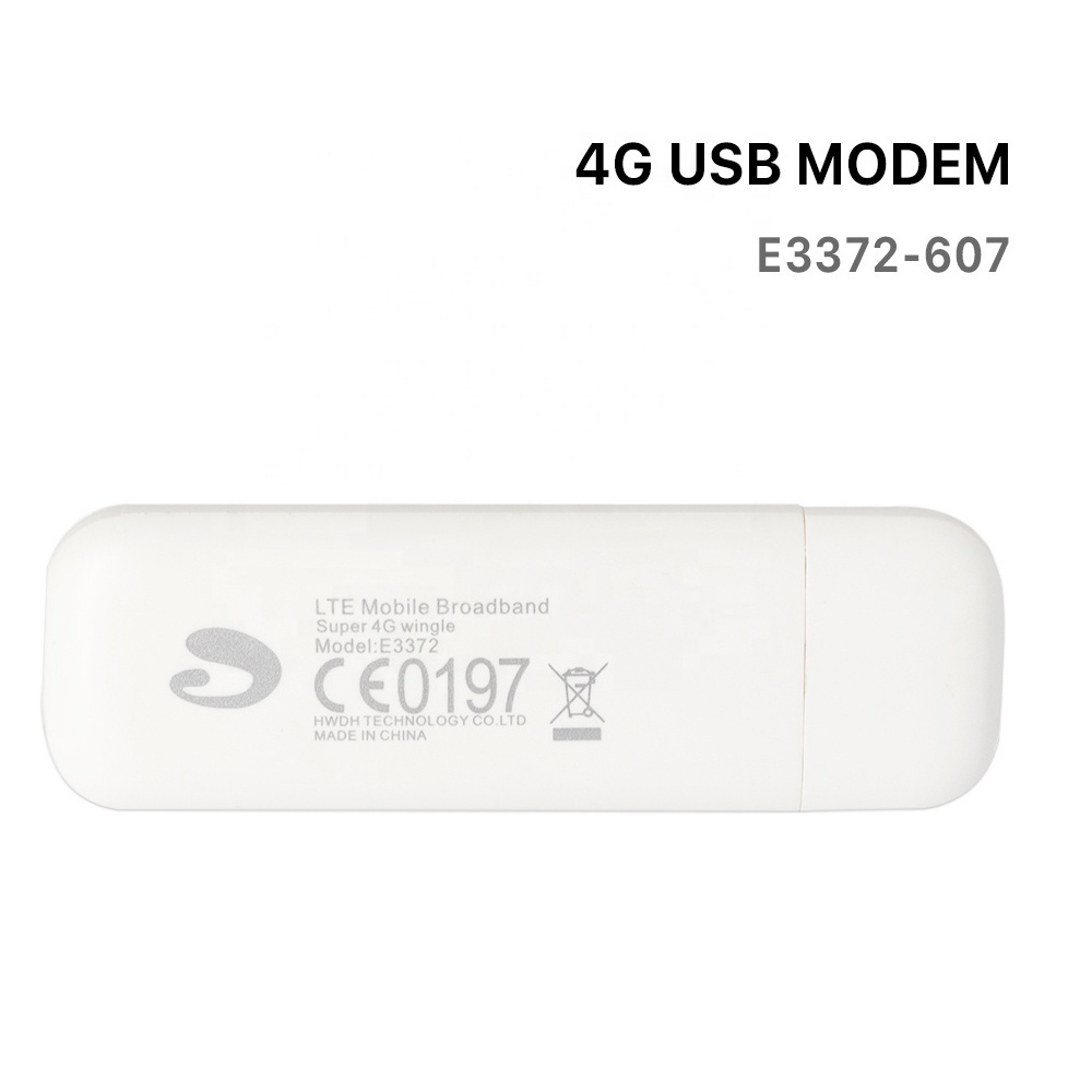 Factory OEM E3372 E3372h-607 4G LTE Dongle 150Mbps USB Modem LTE 4G USB Dongle with Antenna Ports