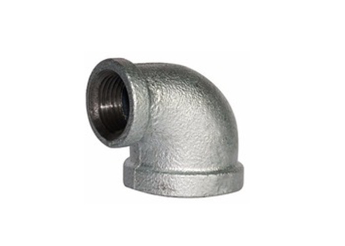 Square Head Beaded Malleable Iron Elbow BS Threaded Pipe Connectors