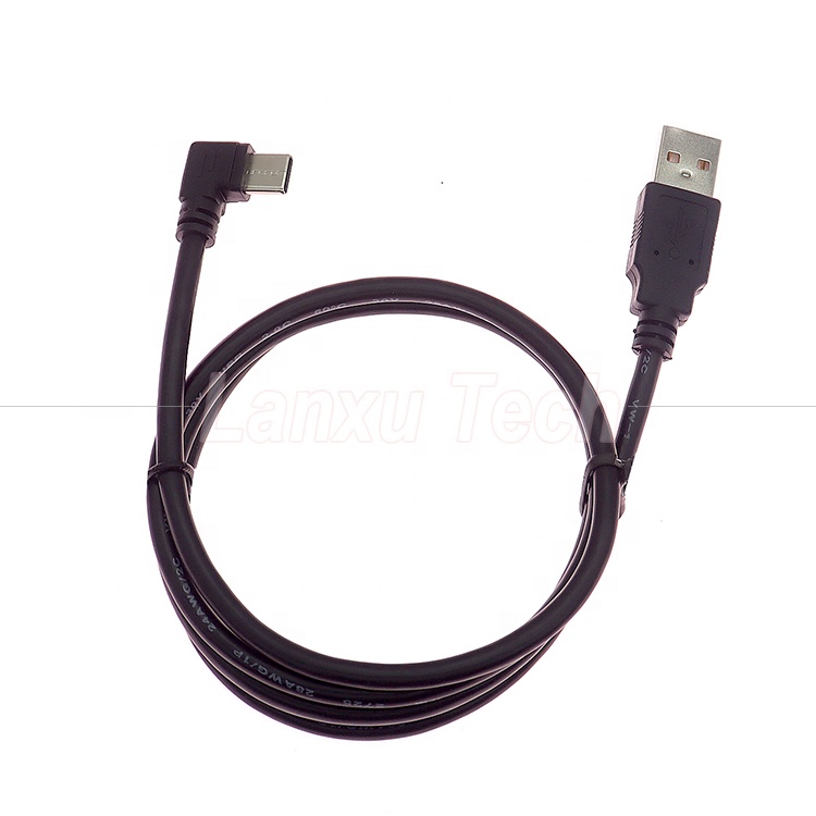 1m 2m 3m 5m Data Charging 90 Degree Up Down Left Right Angle USB to Type C Extension Cable