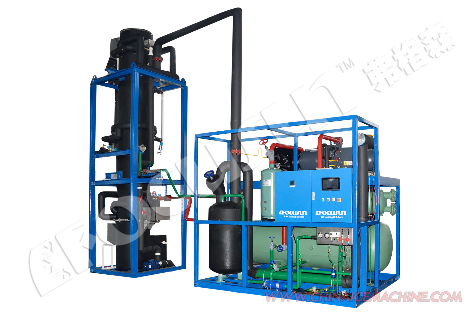 1-20Tons/day Industrial Tube Ice Machine Energy Saving Consumption of Electricity Good