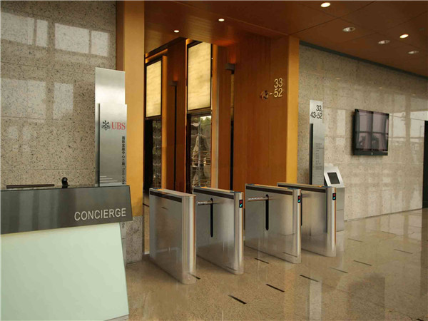Luxurious Fingerprint Scanner Biometric Drop Arm Turnstile Barrier Gate