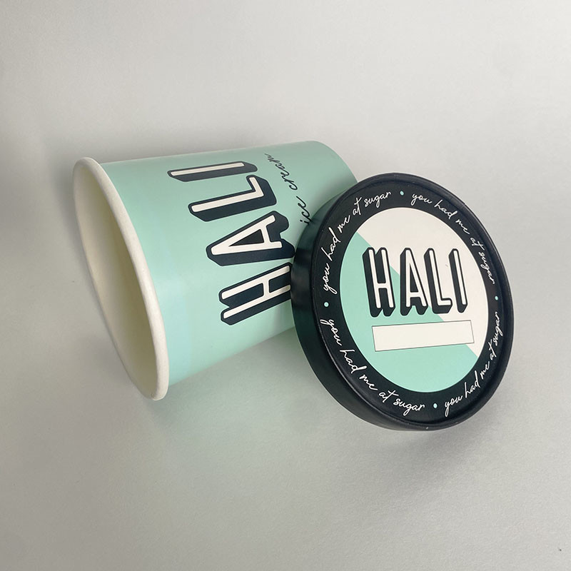 500ml Eco Friendly Ice Cream Tubs With Lid Single Wall 16 Oz Containers